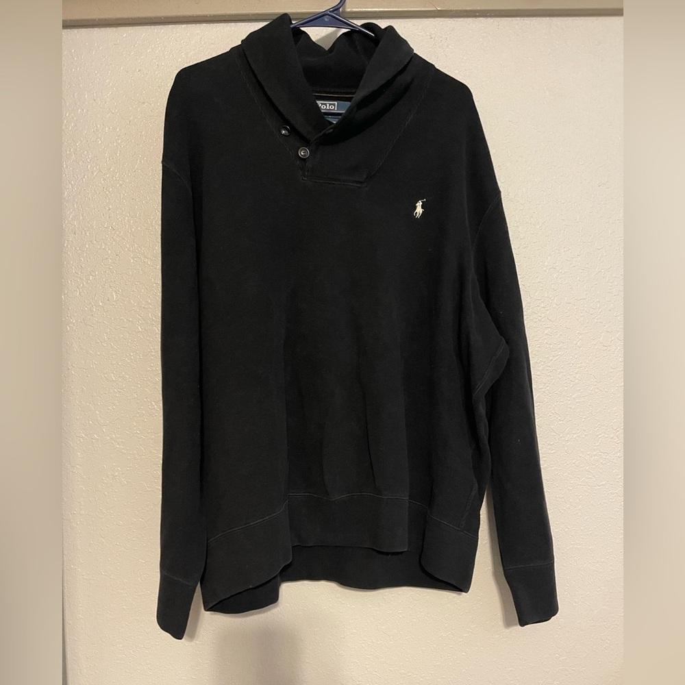 Polo Ralph Lauren (1) Black and (1) navy Men’s Sweaters